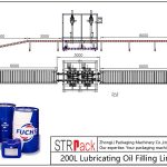 Linha de enchimento automática de óleo lubrificante 200L